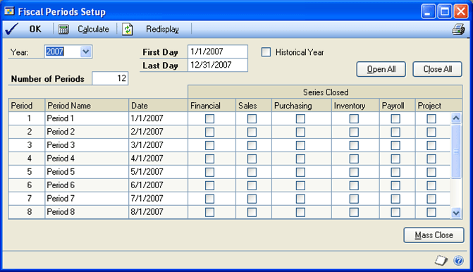 13th-Fiscal-Period Guide describes how to set up a 13th period in Microsoft Dynamics GP