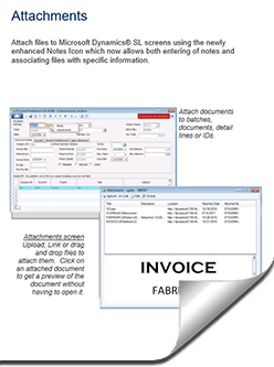 Microsoft Dynamics SL 2011 Enterprise Resource Planning New Attachments