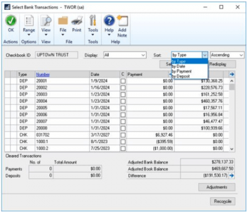Sorting-3-350x301 What's New in Microsoft Dynamics GP 2018? User Experience Enhancements