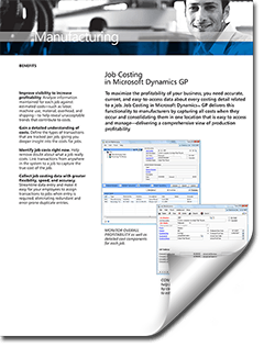 Job Costing Overview Explained In Microsoft Dynamics GP Business Accounting Software